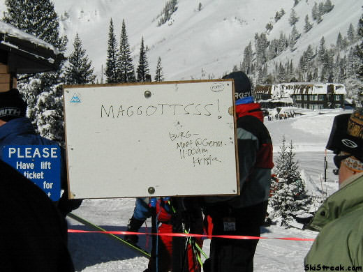 Someone's gonna hear from us..Oh! The lift line just opened, who cares!